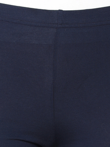 Shorts de survêtement en coton respirant à la mode pour femmes avec taille élastique bleu marine Gym et collants de Yoga décontractés-Logo personnalisé prix de gros - Product Image 3