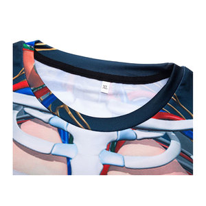 T-shirt de compression athlétique pour homme, vêtements de sport personnalisés pour la salle de sport, la course à pied, col rond, séchage rapide, haut d'entraînement - Product Image 4