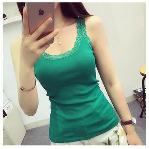 Nuevas camisetas sin mangas de Color sólido, Tops cortos con tirantes finos de algodón suave, camisola informal de verano, chaleco básico sin mangas, Tops de verano para mujer - Product Image 6