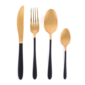 Top Selling Indian Supplies Wholesale Stainless Steel Gold Polished Flatware Restaurant Hotel <b>Cutlery</b> <b>Set</b> for Dinnerware Use - Product Image 2