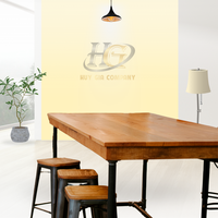 Vente en gros table à manger en bois massif au design minimaliste portable ensemble de 6 chaises pour jardin cuisine meubles de maison pour canapés d'extérieur