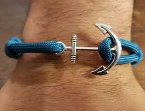 Handmade Creations Antique Silver Finish Anchor <b>Bracelet</b> | | Anchor <b>Bracelet</b> | Nautical Paracord <b>Bracelet</b> - Product Image 3