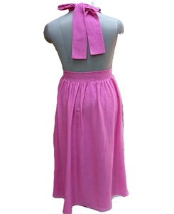 เดรสยาวผู้หญิงเชือกแขวนคอผ้าไหมเปิดหลัง - Product Image 2