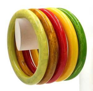 Fancy Elegant Resin Bangles for Women Contemporary Styling Waterproof Fashion Jewelry for Business Gifts Occasions Custom Colors - Product Image 2