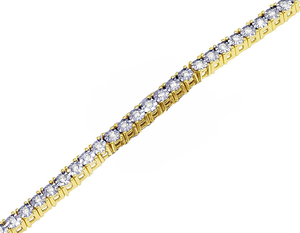 Bracelet de tennis en diamant cultivé en laboratoire de taille ronde en or rose intemporel 10K bijoux de luxe unisexe idée cadeau - Product Image 6