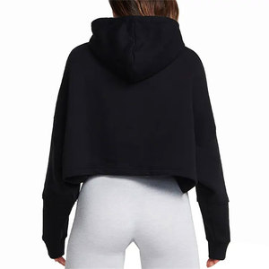 Vente en gros de sweatshirt à capuche sans logo GYM en coton à manches longues pour femmes - Product Image 6