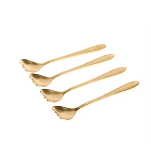Durable <b>Coffee</b> <b>Spoon</b> Set Stainless Steel Metal <b>Spoons</b> for Tea Sugar and Dessert Kitchen Table Flatware Essentials - Product Image 3