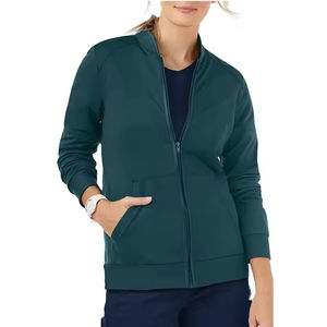Chaqueta de Enfermería Ligera para Mujer, Tejido Elástico Suave Profesional, Cierre Completo con Cremallera Frontal, Estilo con Bolsillos Funcionales para el Sector Salud - Product Image 4