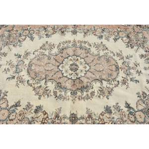 Classic Beige <b>Brown</b> <b>Wool</b> Rug 5.6 X 8.9 ft Handmade Turkish Rugs Rectangular Patchwork Design for Living Bedroom Hallway Latex - Product Image 5