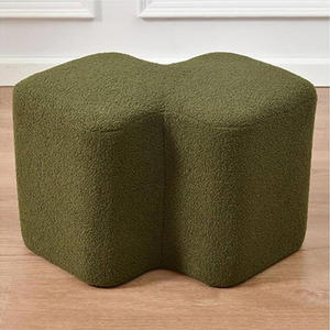 Pouf en velours de polyester, tabouret ottoman pour salon, chambre à coucher, utilisation de mariage, design contemporain, fonction vase de sol, indien - Product Image 3