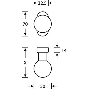 Stainless Steel 6204 Fixed/Rotatable Furniture <b>Door</b> <b>Knob</b> for FS Profile 07 0802 3 - Product Image 3