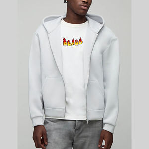 Vente en gros de sweat à capuche surdimensionné avec fermeture éclair personnalisé pour hommes 500GSM Heavyweight Cotton Fleece avec DTF Printed Logo Winter Essential - Product Image 6