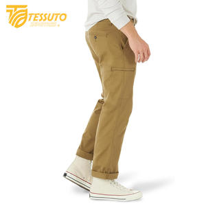 Pantalones cargo de algodón 100% de alta calidad para hombre, pantalones largos para exteriores, estilo deportivo informal táctico, liso, teñido, de lana media, bajo MOQ - Product Image 5