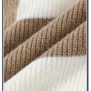 Pull à col rond pour homme, nouveau modèle tendance, logo personnalisé sur le devant, tricot d'hiver, décontracté, chaud, anti-boulochage, motif uni - Product Image 6