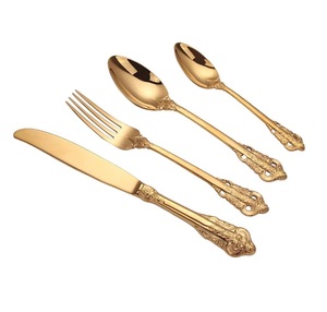 Hôtel Accueil Ustensiles de Cuisine Traiteur Utilisation Laiton Antique Cuillère Couverts Ensemble Décoratif Couverts En Gros. - Product Image 6