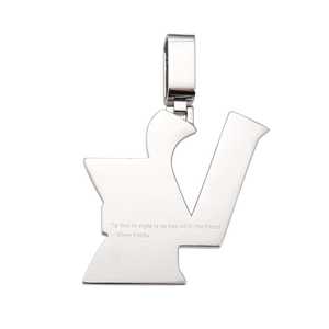 Colgante con Nombre Personalizado VE, con Dijes de Moissanita VVS en Oro Sólido de 14K, Forma de Letra, Unisex, para Uso Diario - Product Image 1