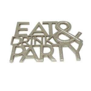''EAT & DRINK PARTY '' Beautiful Alphabetical Metal Trivet Kitchen Worktop Protector Hot Pot Stand By S.R METAL HANDICRAFTS - Product Image 6