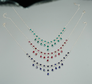 Collier ras du cou massif en argent sterling 925 avec turquoise sertie en bélière, chaîne à maillons, pour femme, à porter au quotidien - Product Image 3