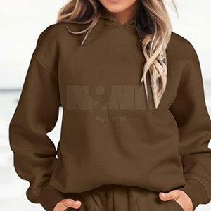 2025 dernière conception de sweat à capuche décontracté de haute qualité pour femmes ensembles courts style de motif solide à vendre - Product Image 4