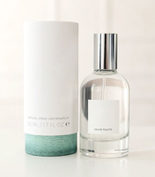Flacon de parfum en verre personnalisé de luxe 30ml 50ml 100ml, emballage vide pour parfum avec boîte en papier cylindrique