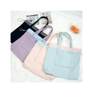 Natural <b>Colour</b> Eco <b>Canvas</b> Fabrics 100% Organic Cotton Gots Certificate Custom Logo Printed Manufacturer Promotional Ladies Bags - Product Image 1
