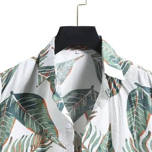 Camisas de lino para hombre, Blusa de manga corta con estampado étnico, informal, holgada, hawaiana, Floral, Hip-Hop, de verano - Product Image 3