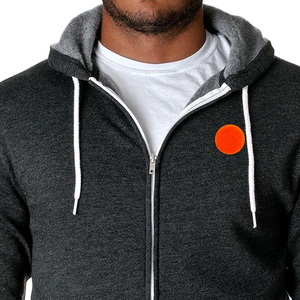 Gran oferta, Sudadera con capucha con cremallera impresa con logotipo personalizado, 100% de algodón, ajuste de gran tamaño, ropa de calle informal en blanco, sudaderas con capucha cálidas con cremallera - Product Image 4