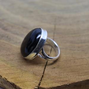 Handmade 925 Silver Boho Thumb <b>Ring</b> for Women <b>Black</b> <b>Onyx</b> Bezel Setting Natural Stone for Party Wedding Designer Fine Jewelry - Product Image 5