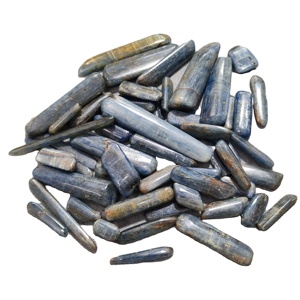 Piedra preciosa suelta de cianita azul Natural 100% al por mayor, piedras caídas de cianita pulidas pulsera curativa caída piedra de cuentas de cianita - Product Image 1