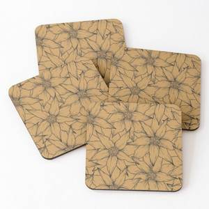 Forme carrée durable tasse à thé tapis de bureau ardoise bois isolation résine caboteur imprimé époxy vente chaude cadeau ensemble à Star Crafts - Product Image 4