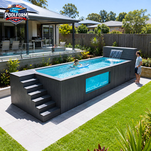Container Swimming <b>Pool</b> Children Family Backyard Ground Fiberglass Full Set above ground swimming <b>pool</b> swim spa <b>pool</b> outdoor - Product Image 1