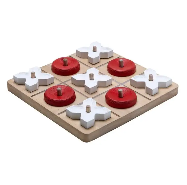 Unique elegant design wood tic tac toe board game for professional kid family board game home tableware perfect gifting birthday