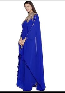 Kaftan marocain modeste de Dubaï, Abaya arabe maxi, robe de soirée longue à perles à la main, robe de mariée, tenue de plage élégante, Jellabiya - Product Image 3