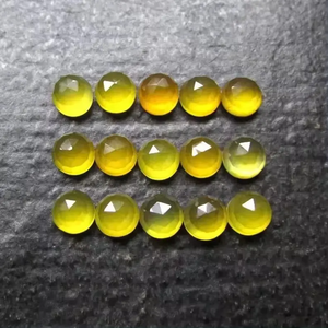 8mm Naturel Jaune Calcédoine Rose Coupe Ronde Cabochon Top Vente Pierres Précieuses En Vrac De Fabricant Vérifié Fournisseur Régulier - Product Image 1