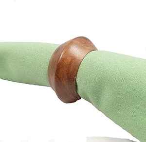 Anneaux de serviette en bois pour mariage et maison ronde Table à manger décoration ménage anneau de serviette en bois - Product Image 3