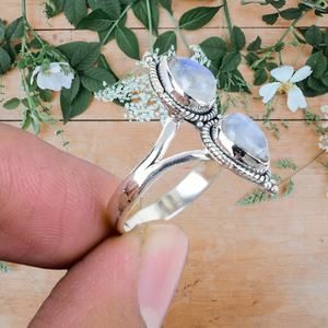 Anillo de Boda de Plata de Ley 925 con Baño de Rodio, con Rubí Tallado en Pera, Piedra de Nacimiento de Junio, Hecho a Mano, Regalo Especial - Product Image 6