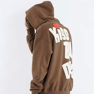 Sweat-shirts à capuche en molleton pour hommes, style streetwear d'hiver, impression sérigraphique, 100% coton, qualité supérieure, personnalisable OEM, style décontracté vintage - Product Image 4