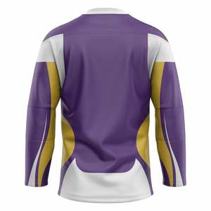 Jersey de hockey sobre hielo de poliéster de alta calidad Logotipo de impresión por sublimación Uniforme de hockey sobre hielo personalizado - Product Image 2