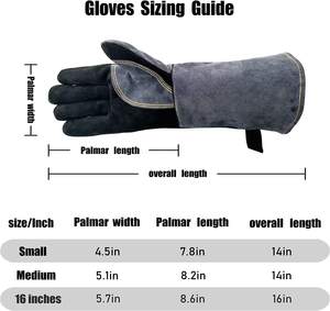 Gants de Soudure en Cuir de Chèvre de Haute Qualité, Gants de Travail en Cuir de Sécurité, Gants Industriels pour la Construction - Product Image 5