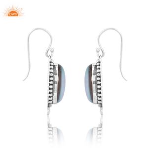 Pendientes Colgantes de Plata de Ley 925 con Ópalo Aurora Blanco, Joyería Personalizada con Baño de Oro Vermeil, Más Vendidos - Product Image 4