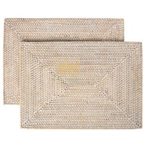RECTANGULAR RATTAN PLACEMAT, SET of 2 PIECES HOT SALE - Product Image 4