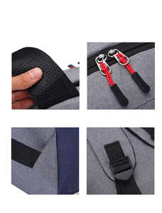 STICHMODE Custom Men's Waterproof Nylon High Quality EVA Business Laptop Backpack With USB <b>Charging</b> Port - Product Image 4