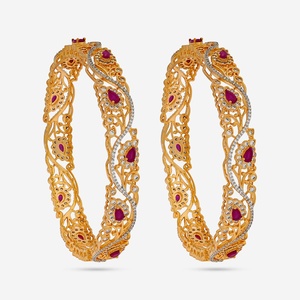 Zinc Alloy Flower Design Women's Wedding Bangle 184926 - Product Image 1