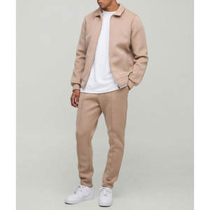 Conjunto Deportivo de Invierno para Hombre, Chaqueta con Capucha y Cierre de Cremallera, Pantalones Deportivos, Diseños Sólidos y Estampados, Ropa Deportiva Informal de Alta Calidad - Product Image 1