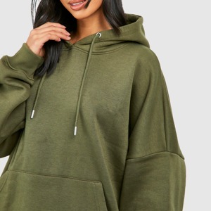 Vente en Gros Personnalisable Solide Surdimensionné 2 Pièces Ensemble Épaule Dénudée Blanc Sweats à Capuche Pantalon de Survêtement Décontracté pour Impression de Marque Privée - Product Image 5