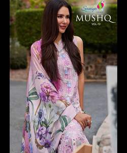 Robe modeste cousue pour femme en Arabie Saoudite Style Abaya avec Long Maxi et Hijab Dupatta - Product Image 2