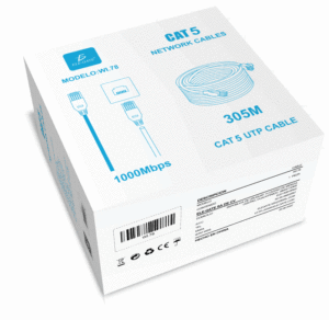 Câble Ethernet RJ45 Cat5e en cuivre pur, 305 mètres, rouge, avec gaine en PVC, pour utilisation informatique - Product Image 3