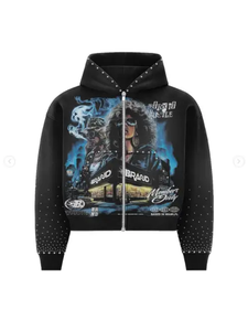 Nouveau sweat-shirt à capuche décontracté tendance en coton 100% tricoté uni à manches longues Y2K avec motif personnalisé pour hommes et femmes, couple - Product Image 5