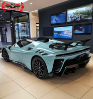 Kit carrosserie en fibre de carbone sèche de haute qualité pour Ferrari SF90 Upgrade SF90xx : pare-chocs avant, jupes latérales, diffuseur arrière, aileron de capot, canards.