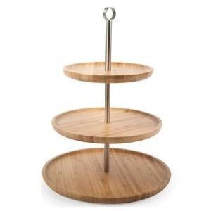 Original pulido de madera de acacia 2 pisos Buffet Catering postre servidor plato respetuoso con el medio ambiente soporte de madera para pasteles más vendidos - Product Image 6